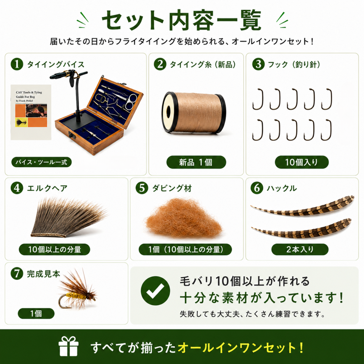 Creative Angler フライタイイング用 スタンダードツールキット 初心者セット