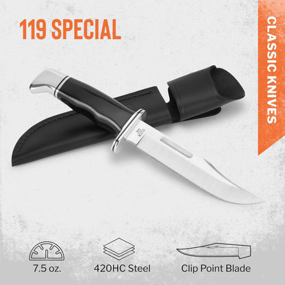 BUCK（バック） 119 Special シースナイフ 420HC レザーシース付 0119BKS