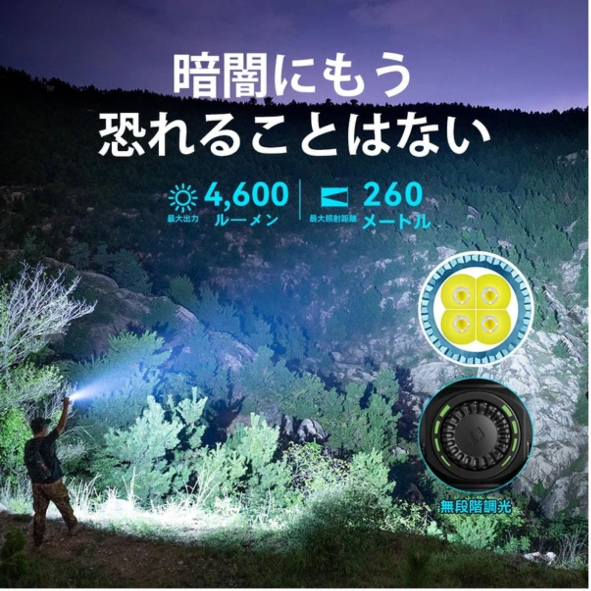 Olight Seeker 4 Pro 充電式LEDライト｜最大4,600lm・260m照射