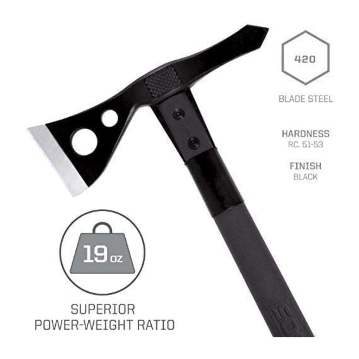 SOG（ソグ） Tactical Tomahawk アウトドアアックス 420ステンレス ナイロンシース付 F01TN-CP