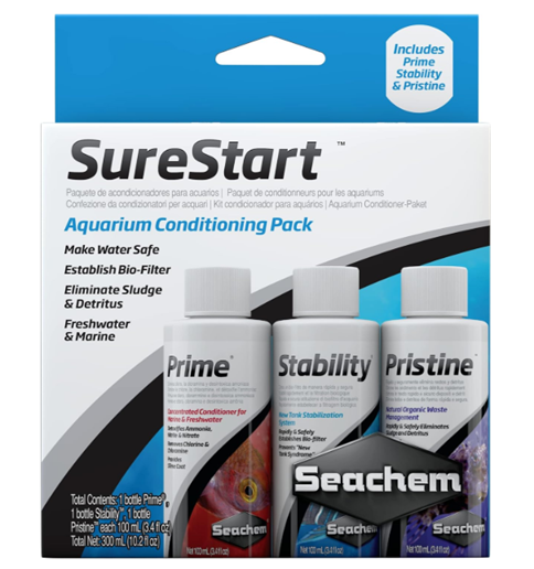 Seachem SureStart 100mL×3本セット 水質調整・バクテリア・水質浄化 スターターキット