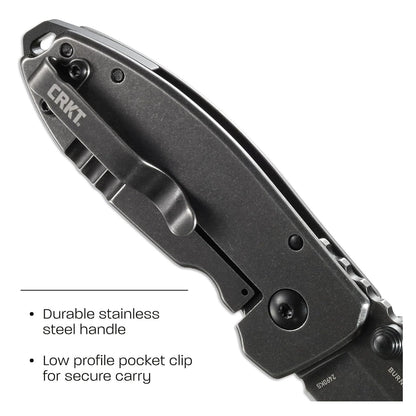 CRKT スクイッド ブラック 折りたたみナイフ 2490KS