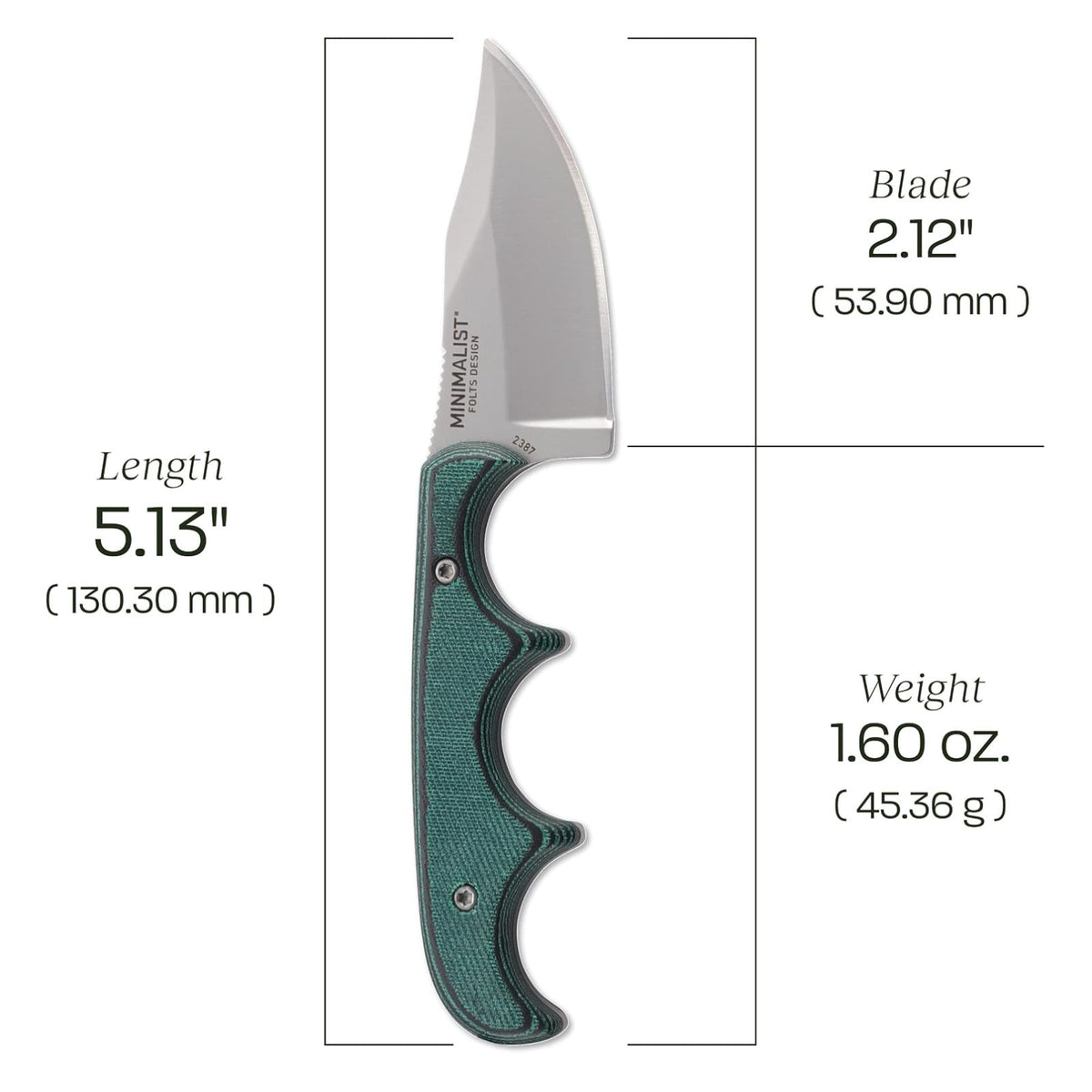 CRKT ミニマリスト 固定刃ナイフ シース付き 2387