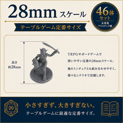 Path Gaming ゴブリン大群ミニチュアセット 46体入り 未塗装 28mmスケール TRPG・D&D対応