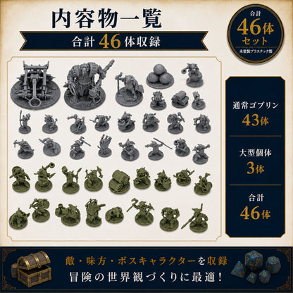 Path Gaming ゴブリン大群ミニチュアセット 46体入り 未塗装 28mmスケール TRPG・D&D対応