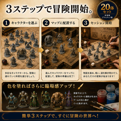 Path Gaming TRPG ミニチュアキット 20体セット