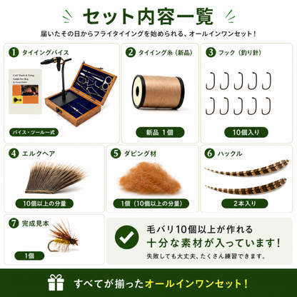 Creative Angler フライタイイング用 スタンダードツールキット 初心者セット