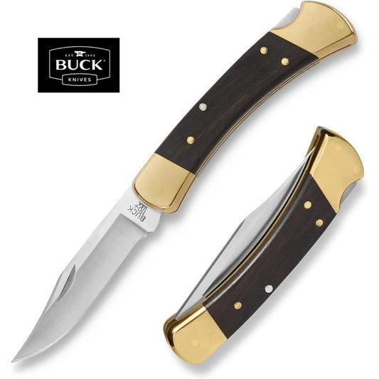 BUCK（バック） 110 Folding Hunter フォールディングナイフ 420HC レザーシース付 0110BRS