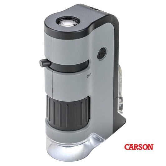 Carson MicroFlip MP-250 LED ポケット顕微鏡 100～250倍 スマホ撮影対応
