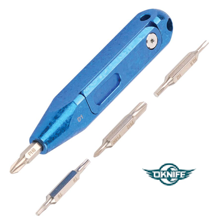 OKNIFE Otacle D1 Snowflake Blue チタン製 マイクロビット収納ポケットツール