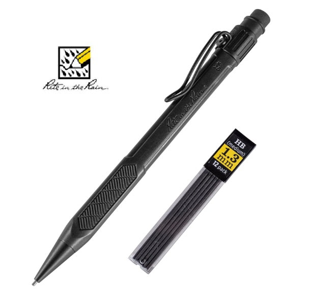 Rite in the Rain ワークレディ メカニカルペンシル 1.3mm HB 替芯12本付き ブラック BK15