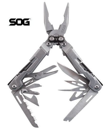 SOG（ソグ） PowerPint コンパクトマルチツール 18機能 サテン仕上げ PP1001-CP