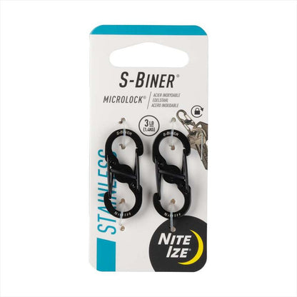 NITE IZE S-Biner MicroLock Steel マイクロロック カラビナ ブラック 2個入り